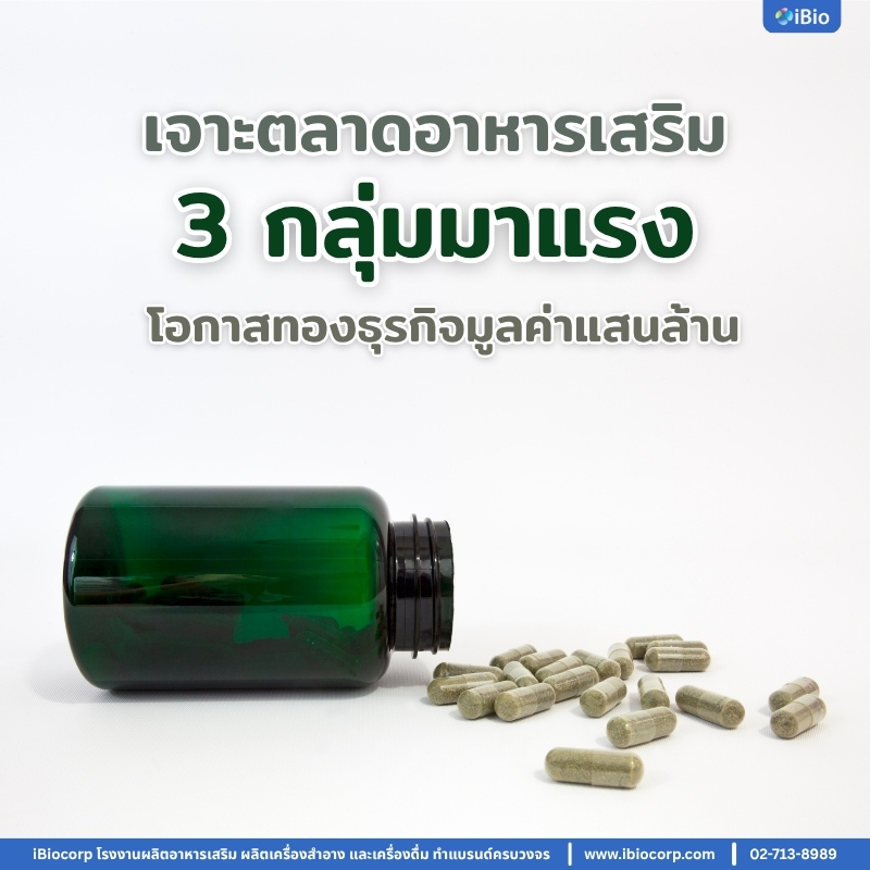 เจาะตลาดอาหารเสริม 3 กลุ่มมาแรง โอกาสทองธุรกิจมูลค่าแสนล้าน